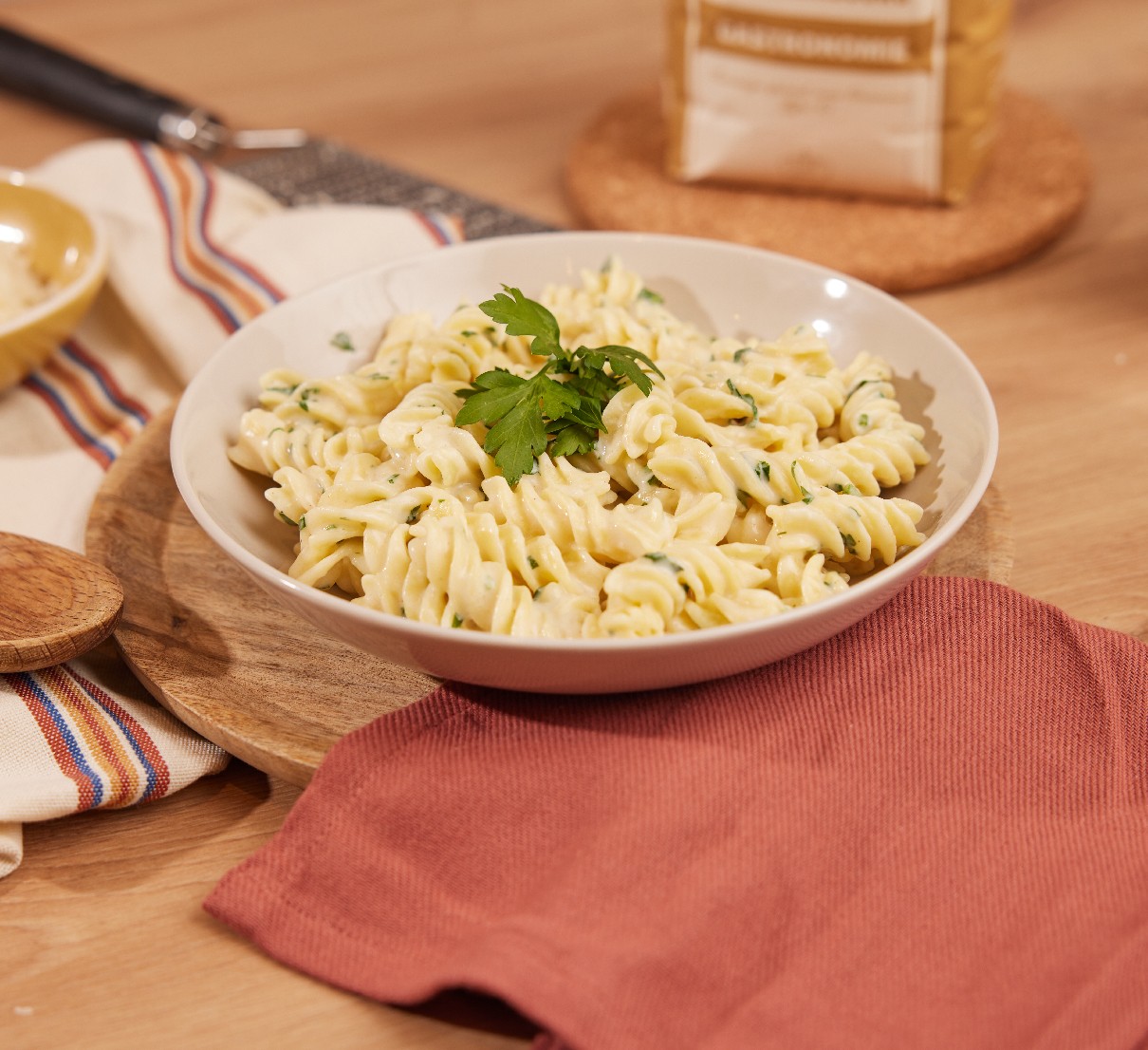 Fusilli sauce Alfredo | Recette | Moulins de Kleinbettingen