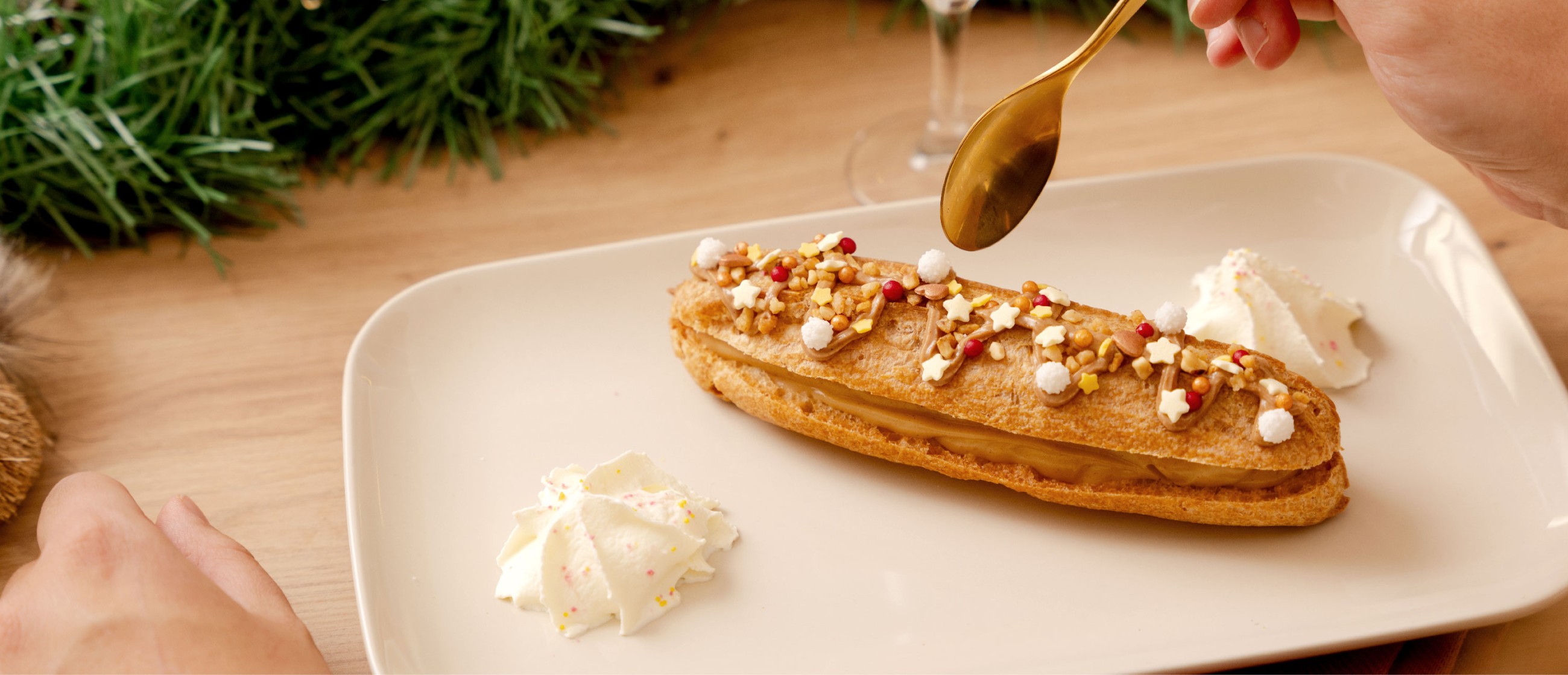 recette éclair festif praliné